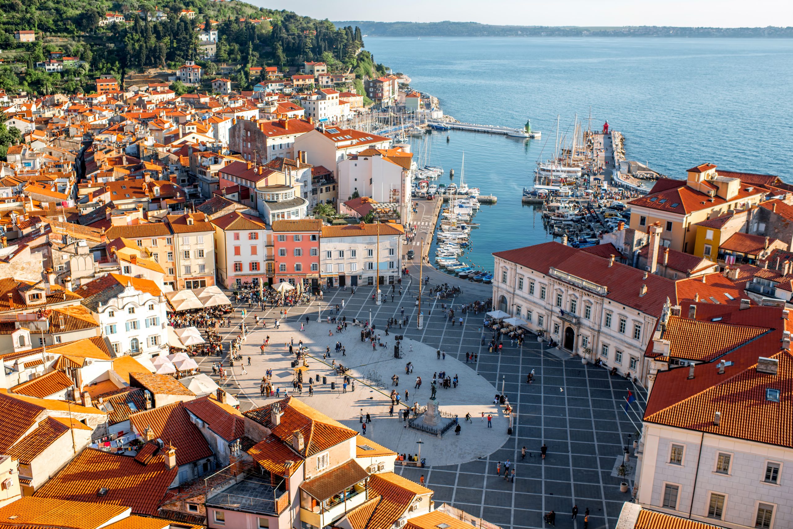 Pogled na Piran od zgoraj